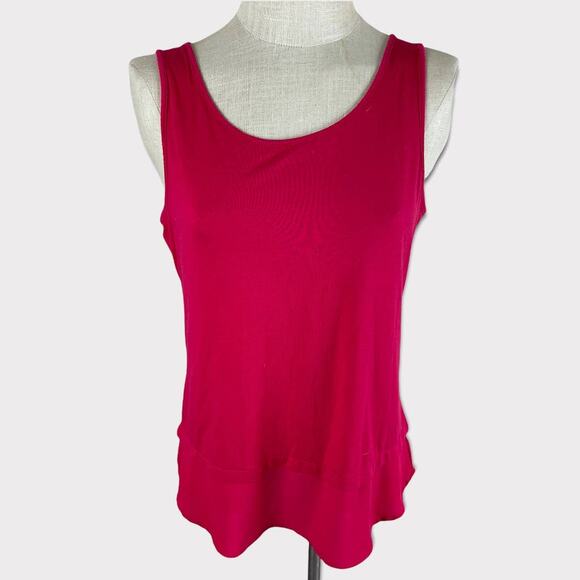 Massini Womens Small Pink Sleeveless Tank Top Polyester Rayon - Picture 1 of 9